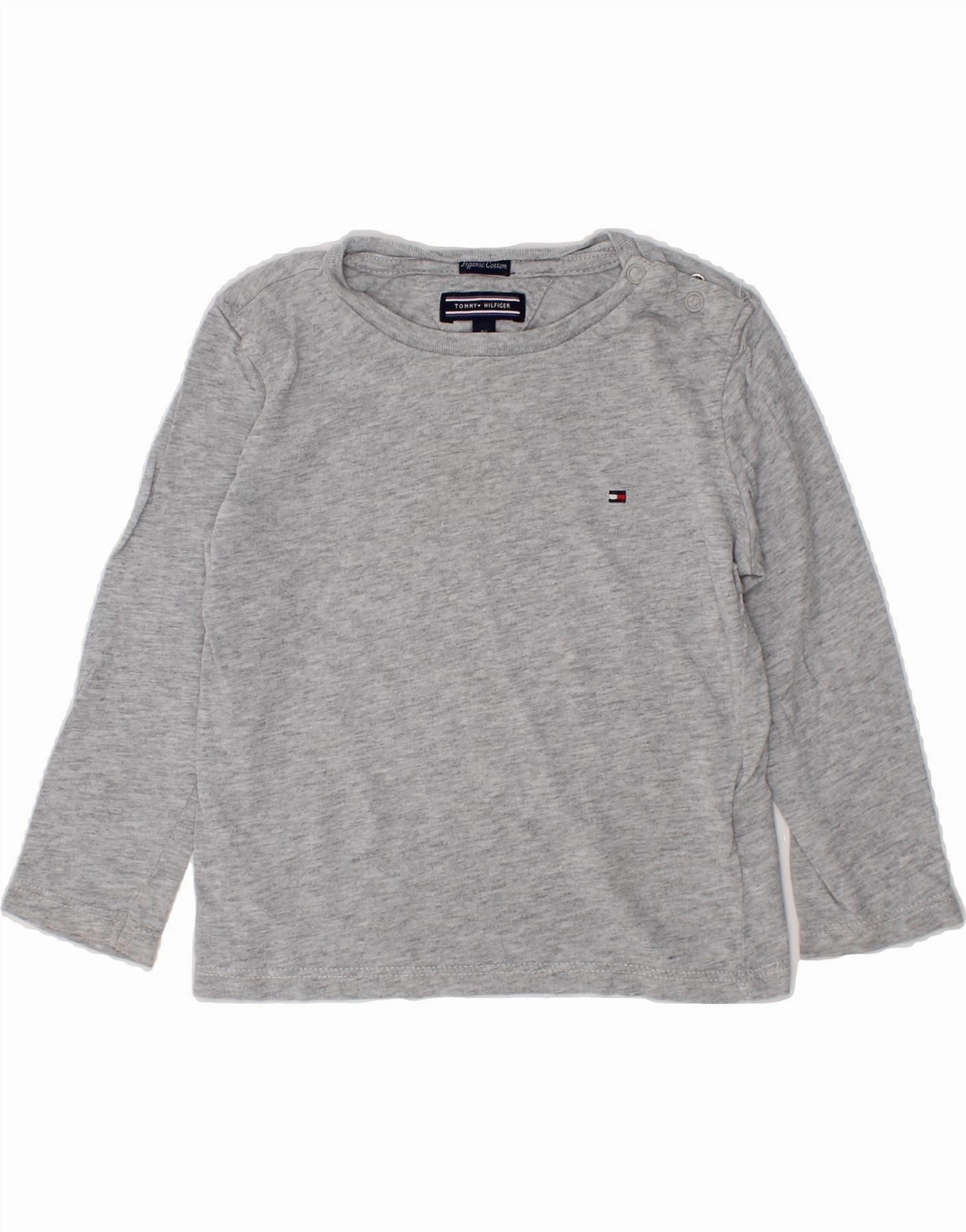 Layered Collar TOMMY HILFIGER Baby Boys Top Long Sleeve 12-18 Months Grey Cotton