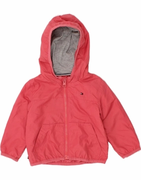 city commute beach bonfire TOMMY HILFIGER Baby Girls Graphic Hooded Rain Jacket 3-6 Months Pink
