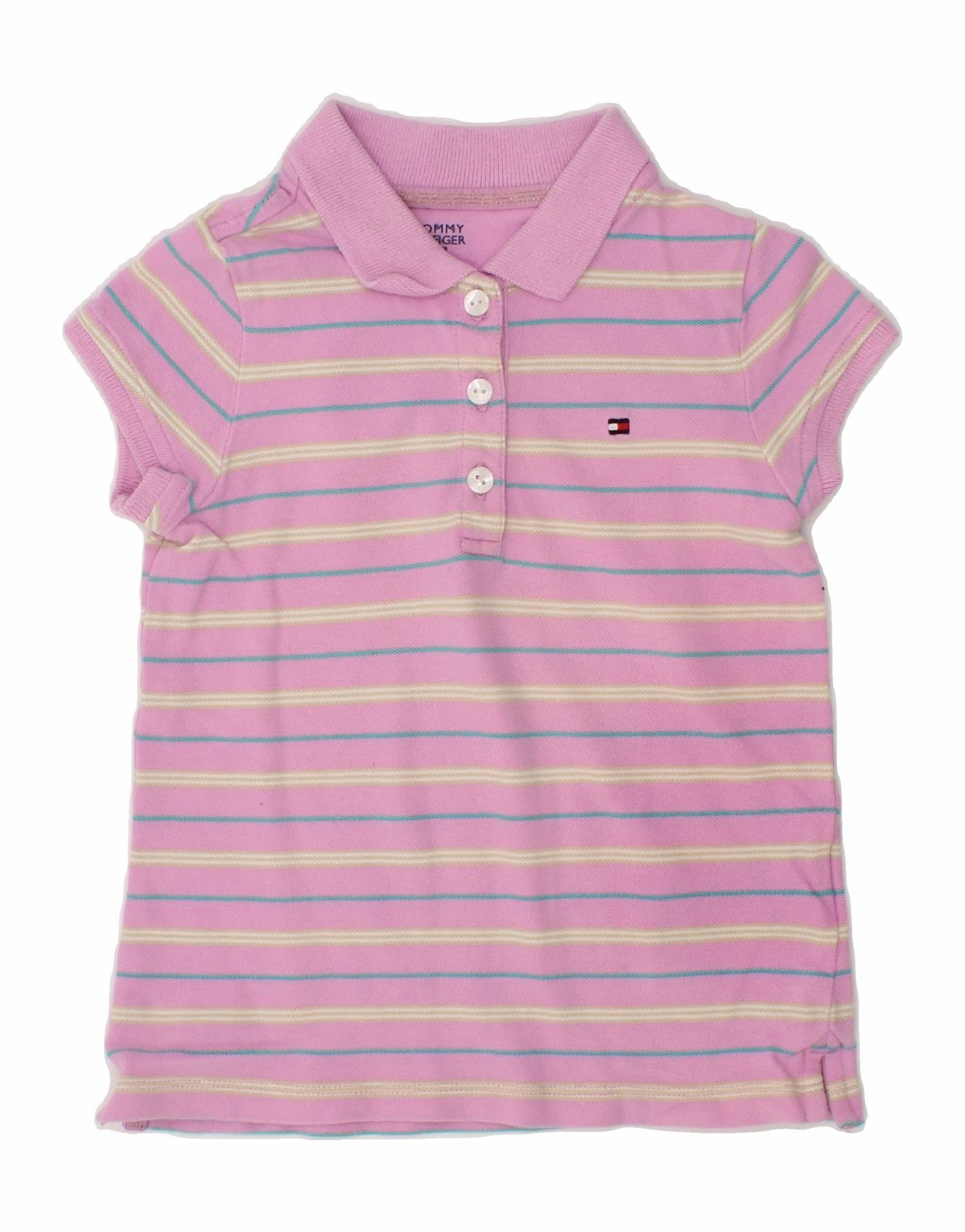 Plus Size Smooth Cotton Blend TOMMY HILFIGER Baby Girls Graphic T-Shirt Top 18-24 Months Pink Striped