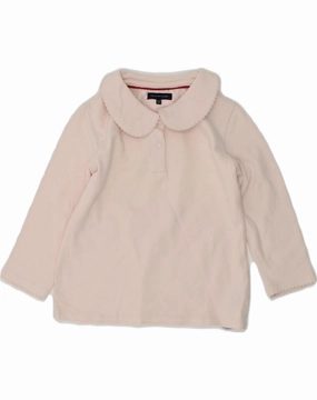 Microfiber Material TOMMY HILFIGER Baby Girls Long Sleeve Polo Shirt 18-24 Months Pink Cotton