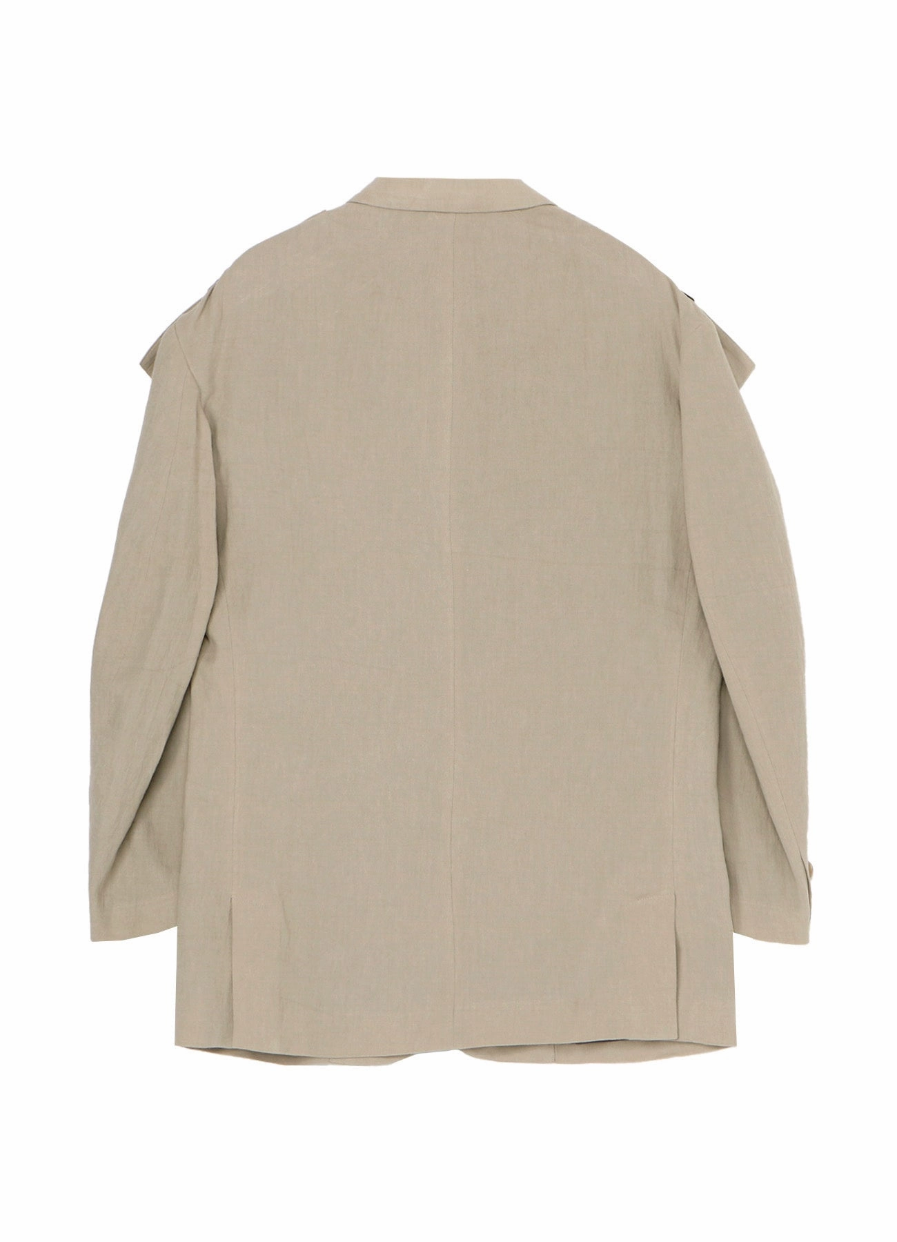 Work Layer Smooth Gliding Liners COTTON LINEN VIYELLA 2-BUTTONS JACKET WITH SHOULDER BUCKLES