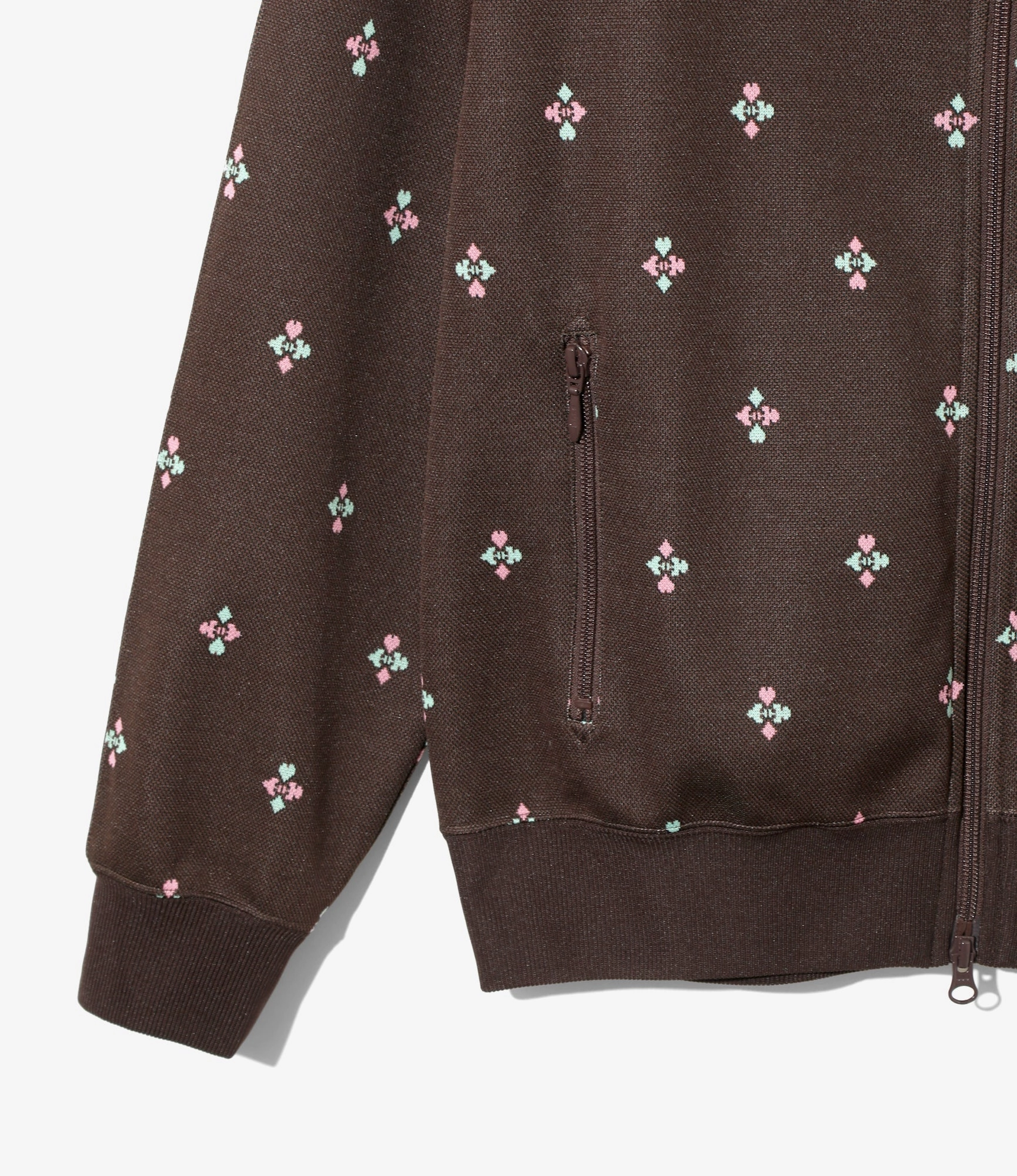 Track Jacket ?C Brown Blackjack Jacquard Lipstick