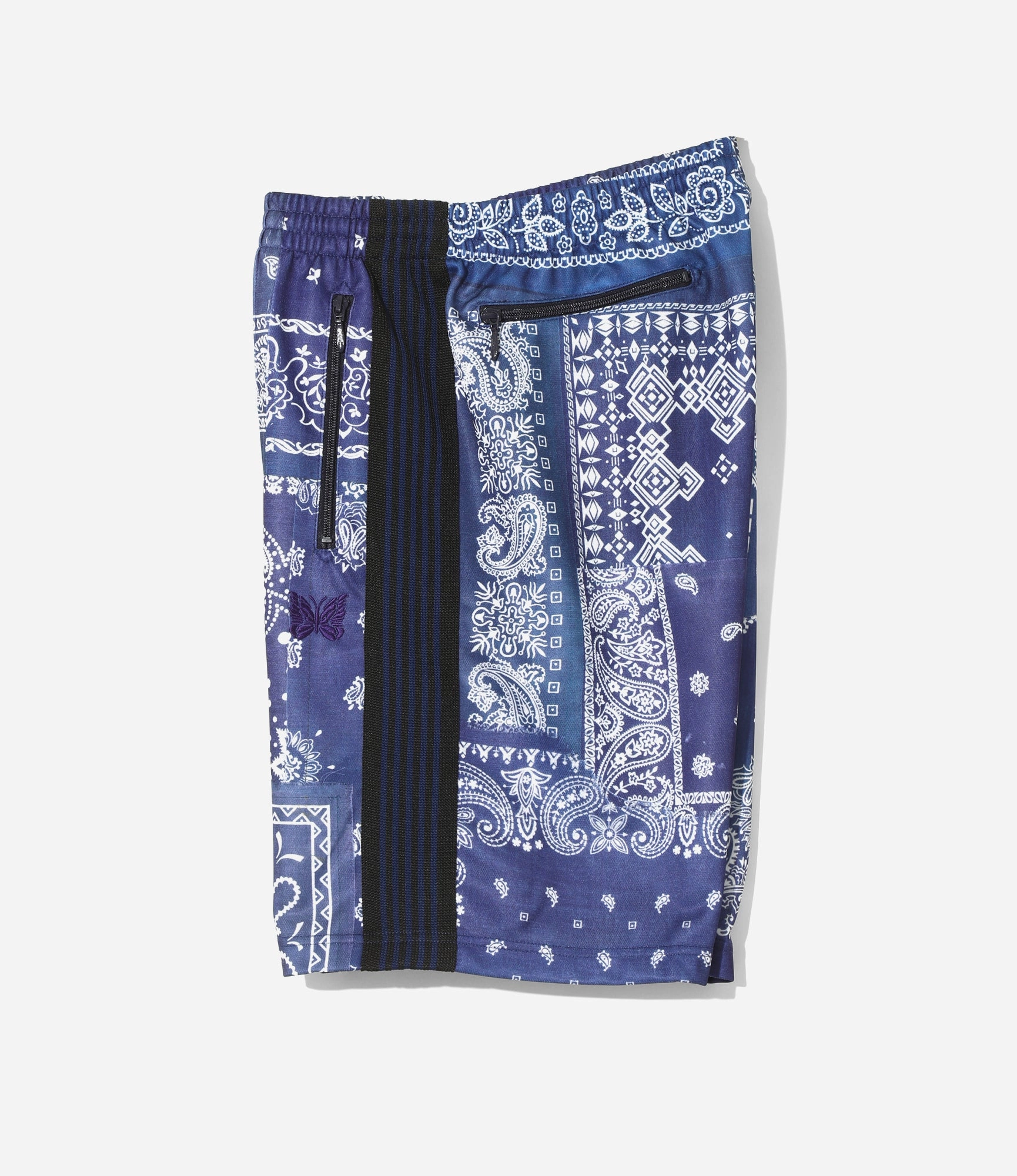 Track Short ?C?Navy Bandana Print Cross Ventilation Channels