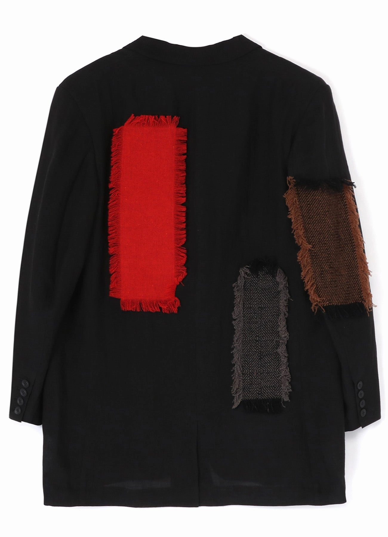 LINEN PATCHWORK JACKET University Hooded style