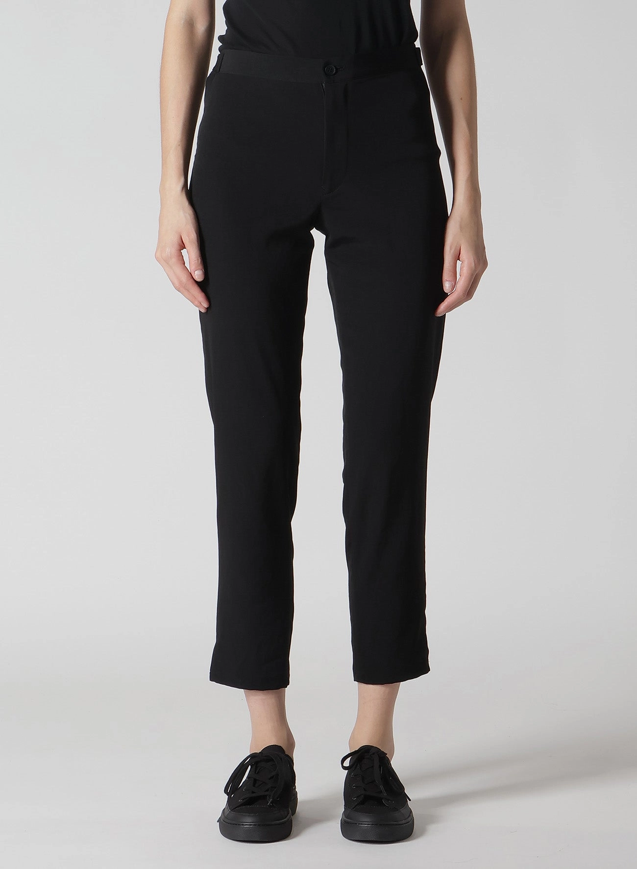 NonRestrictiveCut TA/PE CREPE DE CHINE STRAIGHT SLIM PANTS