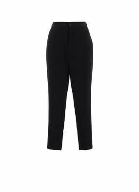 TA/PE CREPE DE CHINE STRAIGHT SLIM PANTS premium fabric