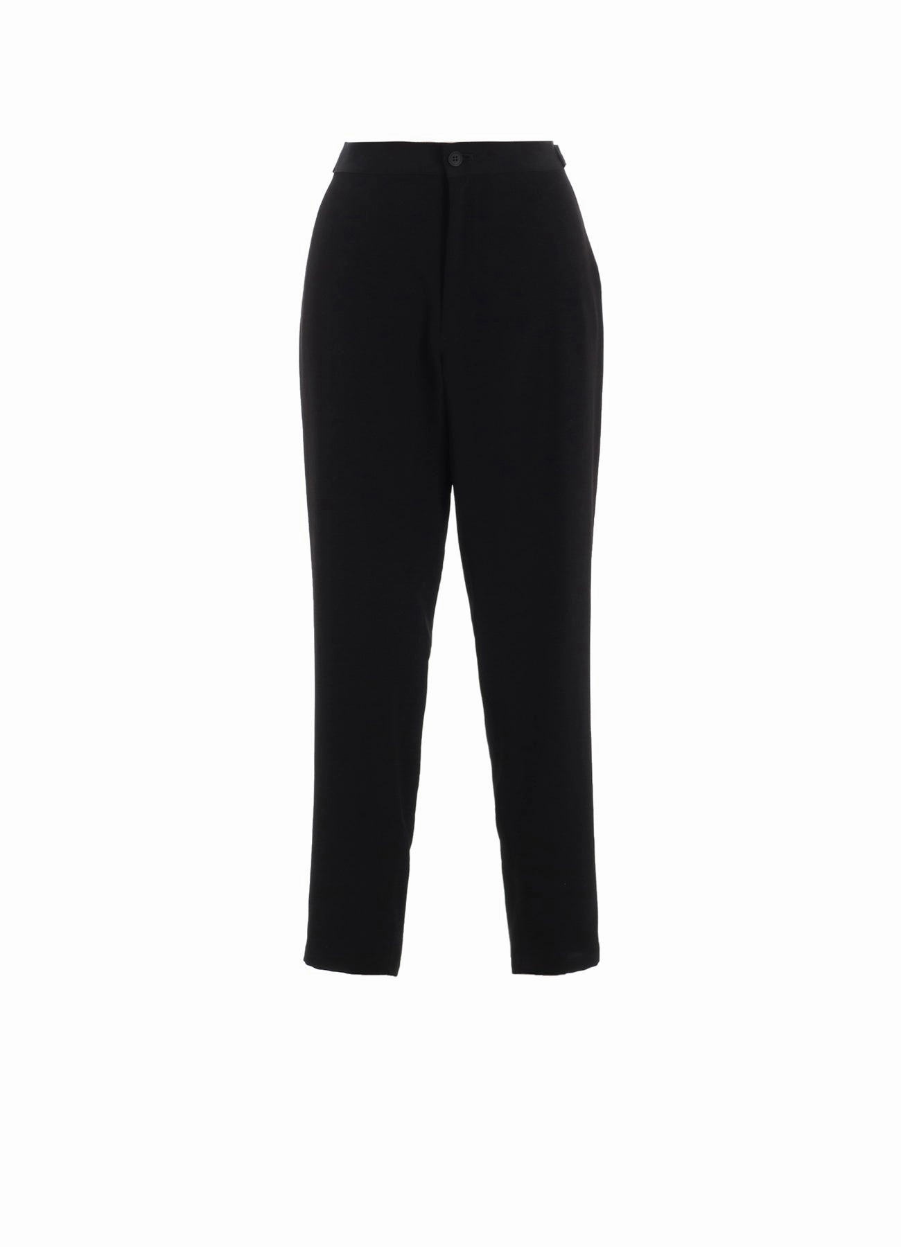 TA/PE CREPE DE CHINE STRAIGHT SLIM PANTS premium fabric