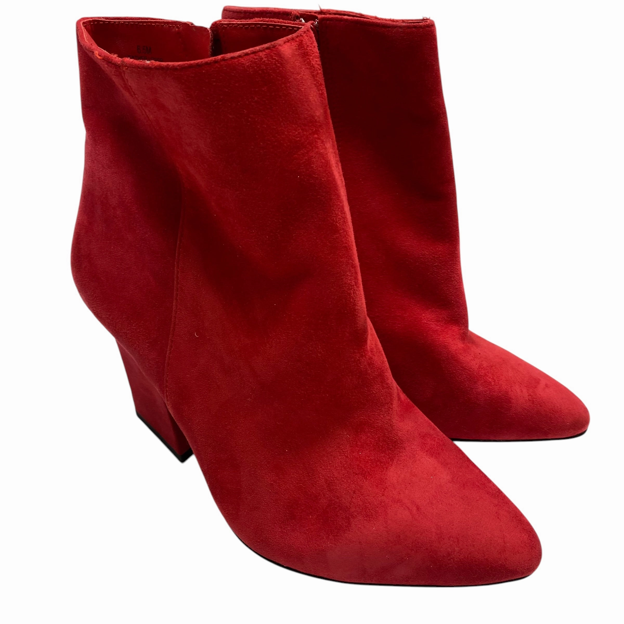 Essential Piece Boots Ankle Heels By Antonio Melani In Red, Size: 6.5