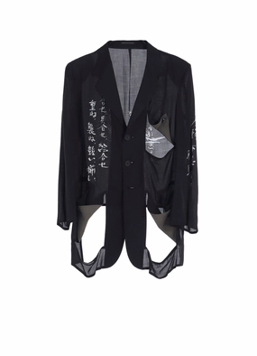 MODAL LAWN MESSAGE PRINTED JACKET Sleek Jacket Connect