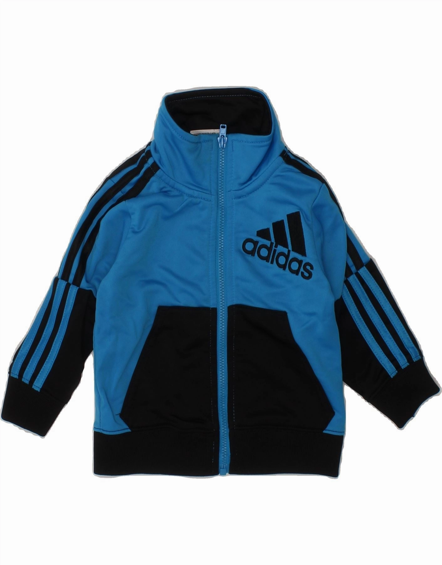 neutral - colored ADIDAS Baby Boys Tracksuit Top Jacket 9-12 Months Blue Polyester