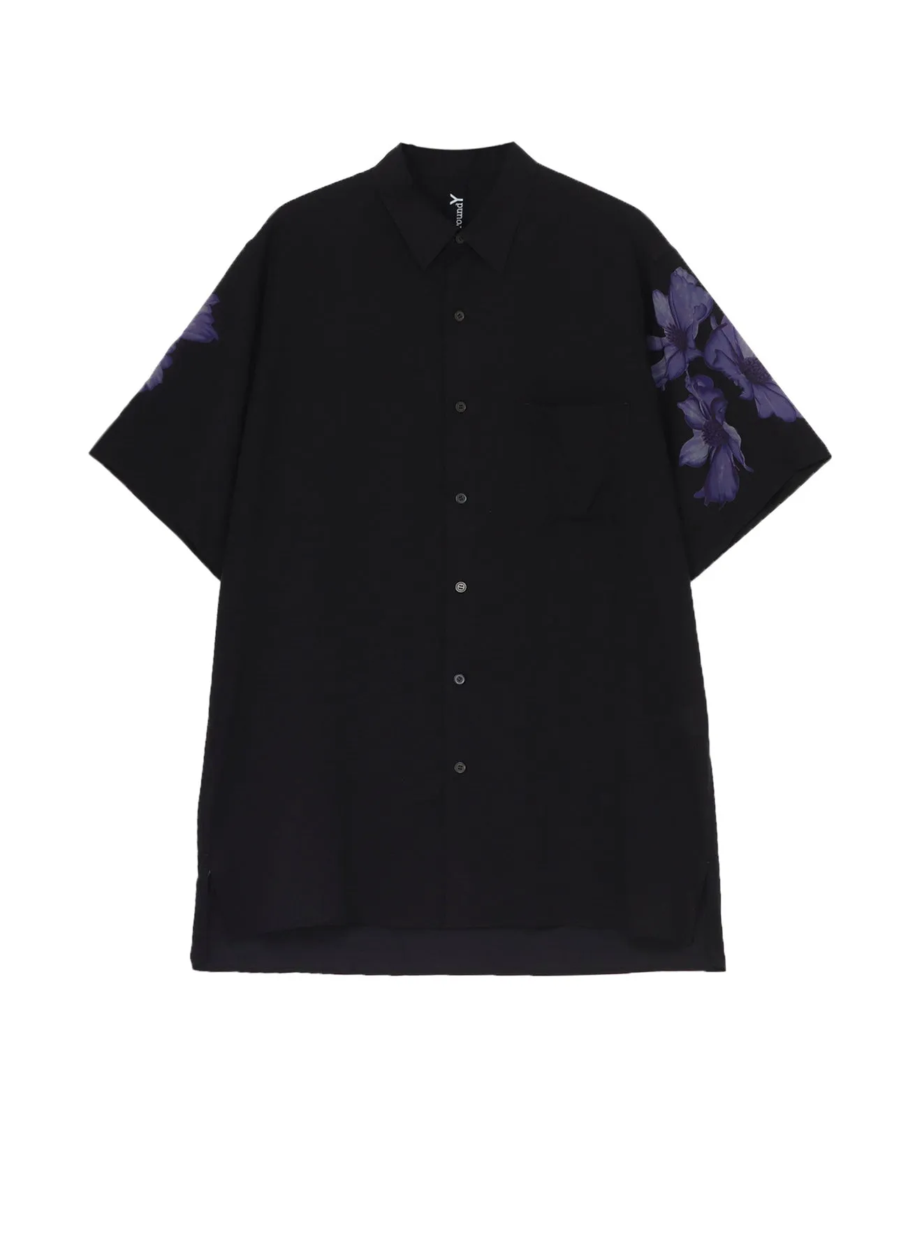 FLORAL PRINT SHORT SLEEVED SHIRT Eco-Friendly Choice Layering Piece