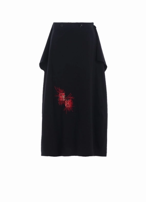 CLASSIC JERSEY TYROLEAN EMBROIDERY WRAP SKIRT Fall Go