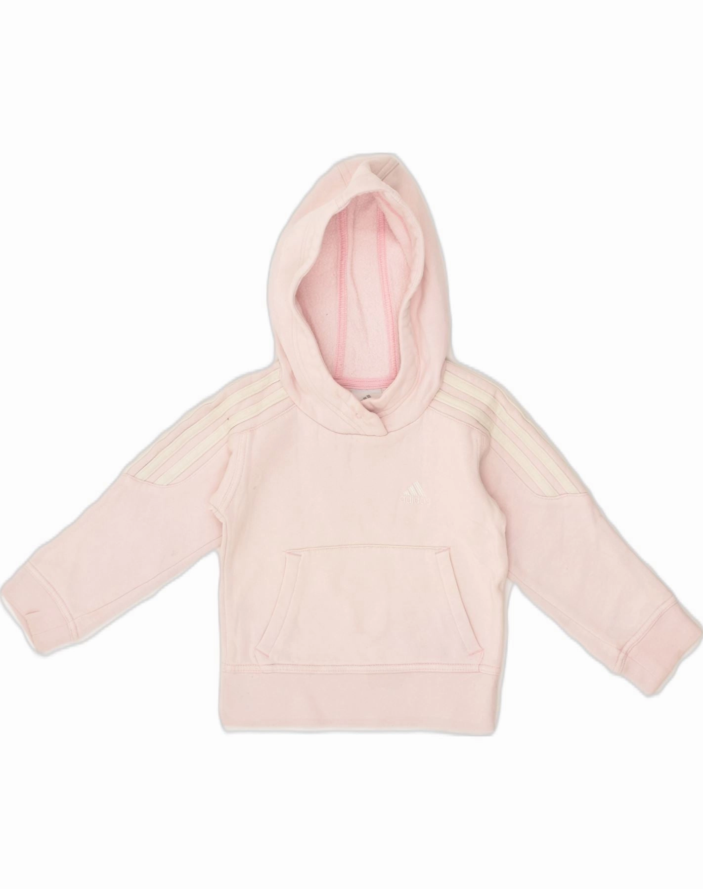ADIDAS Baby Girls Hoodie Jumper 18-24 Months Pink Cotton Stretch Flexibility Quick drying material