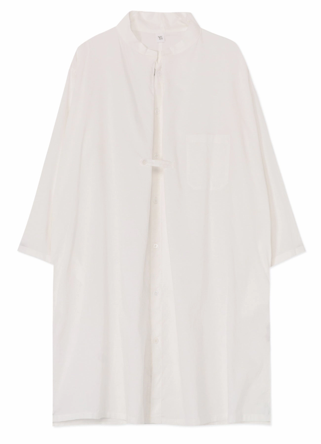 ContrastStitching All Layer THIN COTTON TWILL PLEATED SHIRT DRESS