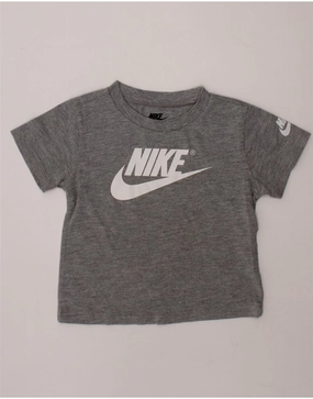 Tall friendly tailored look NIKE Baby Boys Graphic T-Shirt Top 18-24 Months Grey Flecked