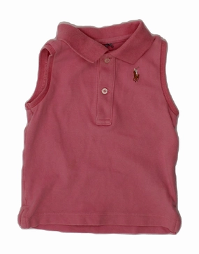POLO RALPH LAUREN Baby Girls Sleeveless Polo Shirt 6-9 Months Pink mix and match Weekend Vibes