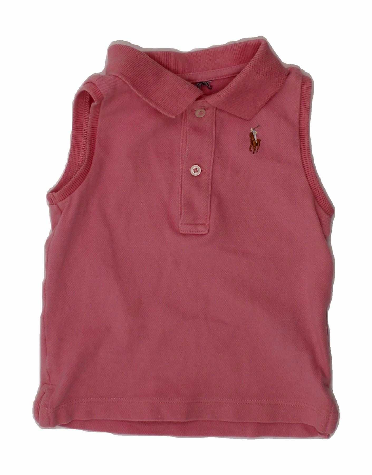 POLO RALPH LAUREN Baby Girls Sleeveless Polo Shirt 6-9 Months Pink mix and match Weekend Vibes