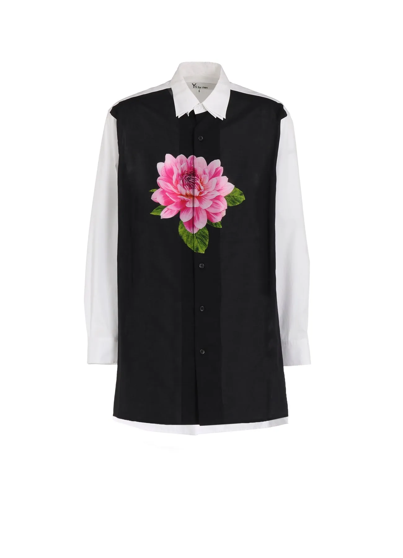 Relaxed Vibe TRIPLE COLLAR SHIRT IN BROAD AND CELLULOSE ?C PINK FLOWER