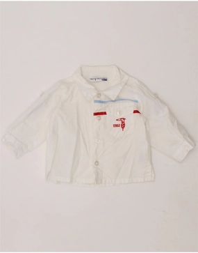 Versatile Layering Piece TRUSSARDI BABY Baby Boys Graphic Shirt 0-3 Months White Cotton