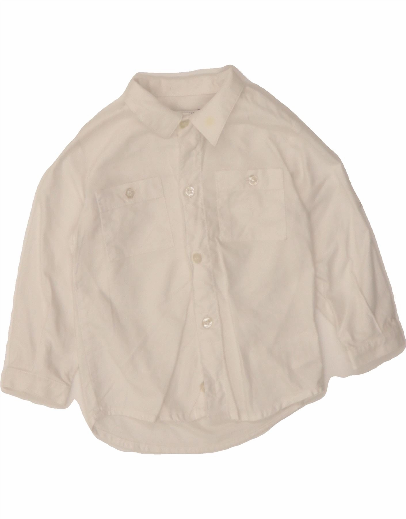 TRUSSARDI BABY Baby Boys Shirt 9-12 Months White Cotton Polished Placket