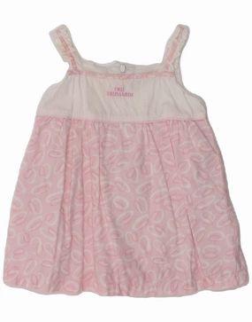 TRUSSARDI BABY Baby Girls Sleeveless Sundress 3-6 Months Pink Spotted Relax Form