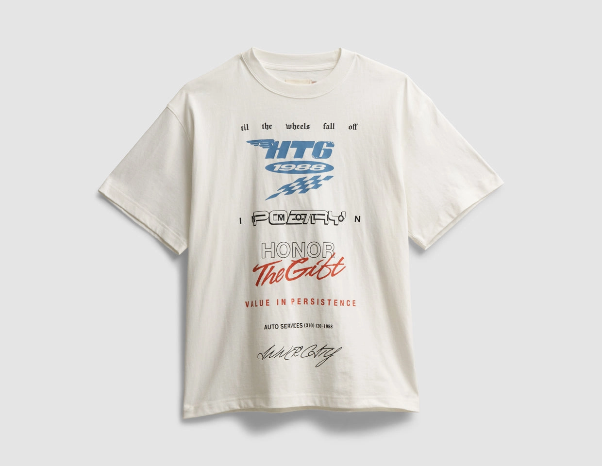 Honor The Gift Race T-Shirt / White Flexible Collar