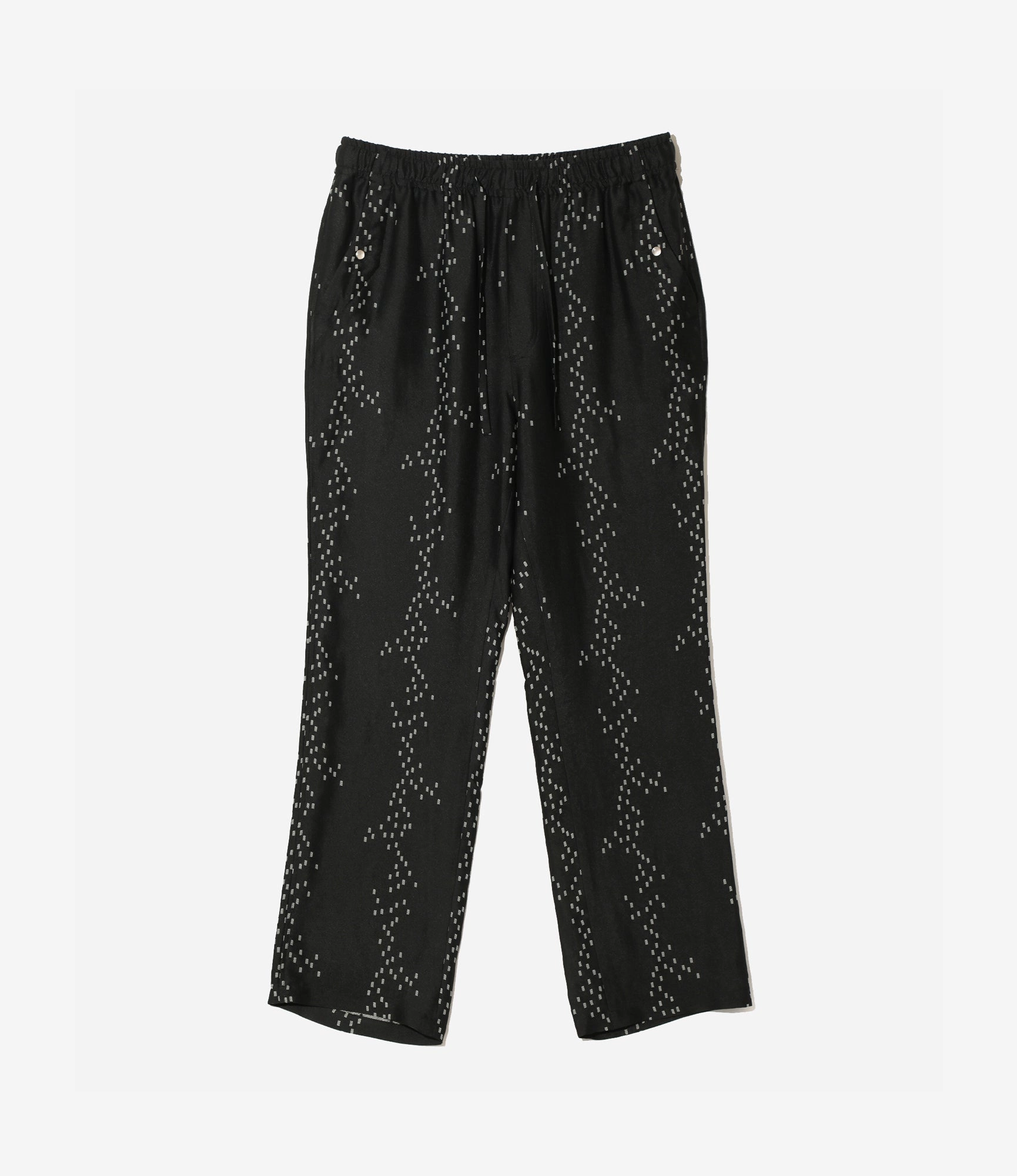 anti static String Cowboy Pant ?C Black Square Dot Jacquard Rayon