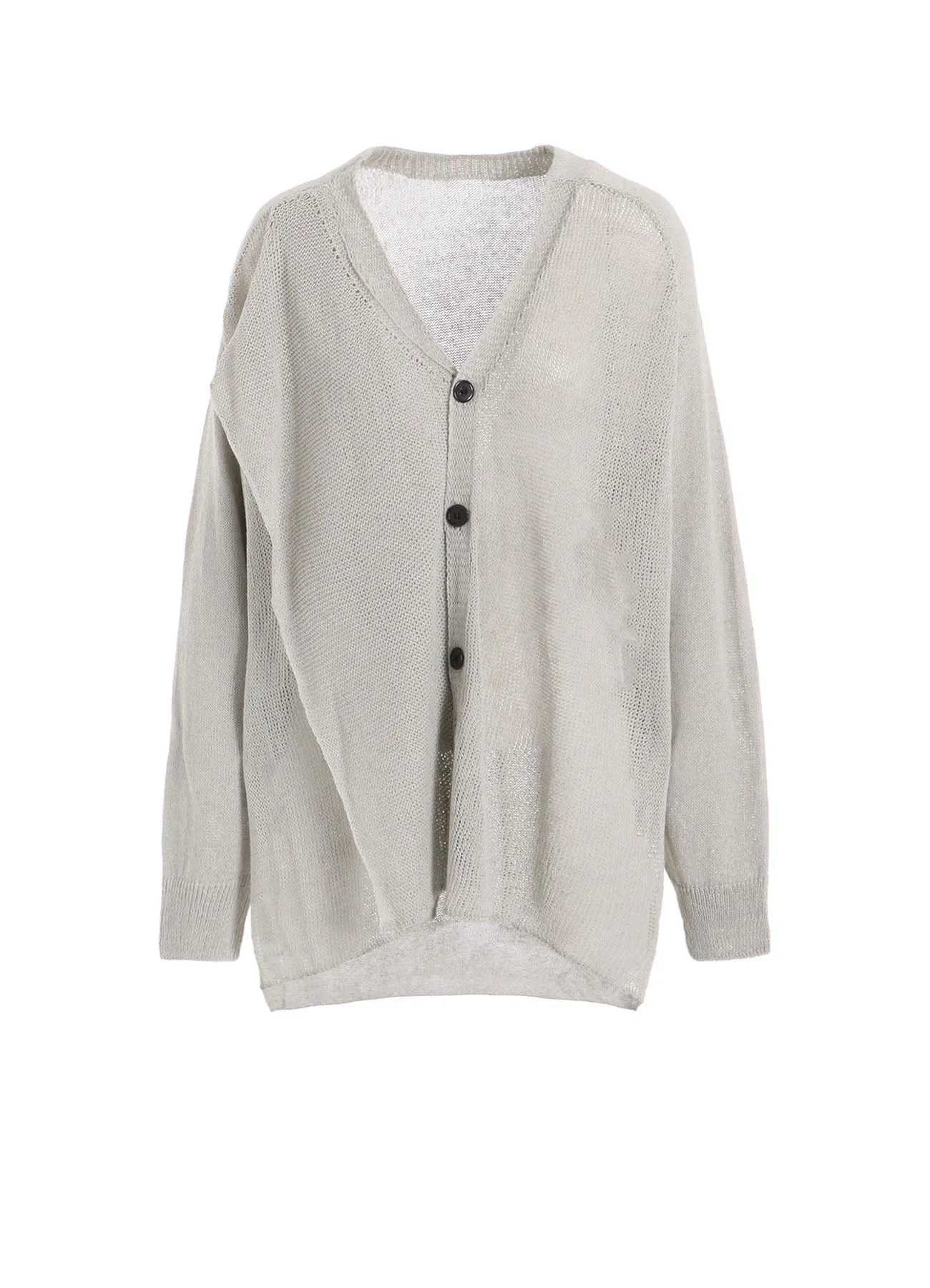 Loopwheel Construction MicrofiberBlend Texture JERSEY BROAD STITCH ASYMMETRIC MIDDLE CARDIGAN