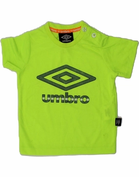 Wardrobe Must-Have Streamlined Design UMBRO Baby Boys Graphic T-Shirt Top 3-6 Months Green Polyester