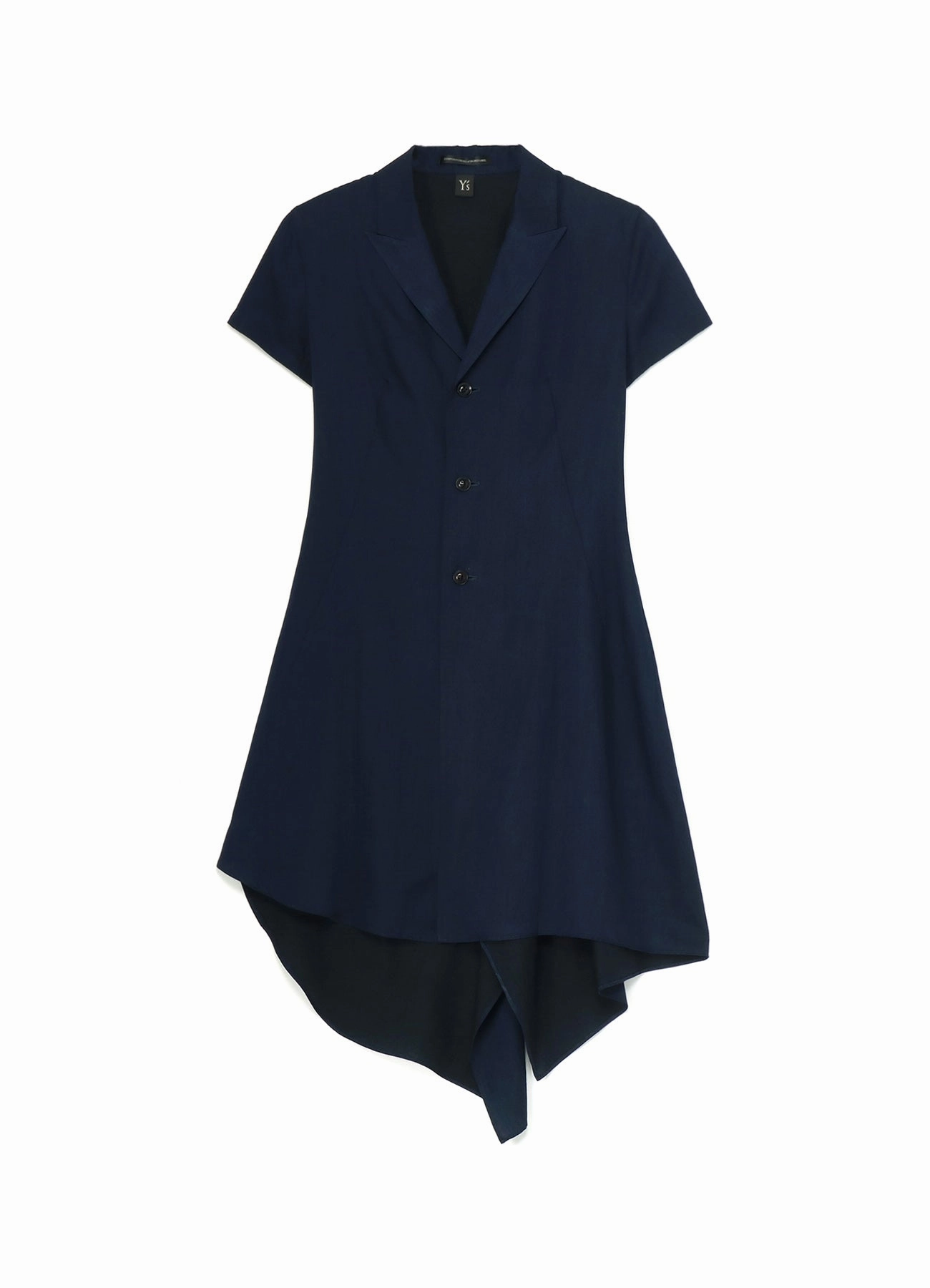 CUPRO DUNGAREE TWILL ASYMMETRY SHIRT JACKET Relax NonRestrictive Armholes