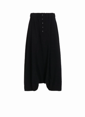 WOOL GABARDINE BIG SARROUEL PANTS Quick-Dry Fabric