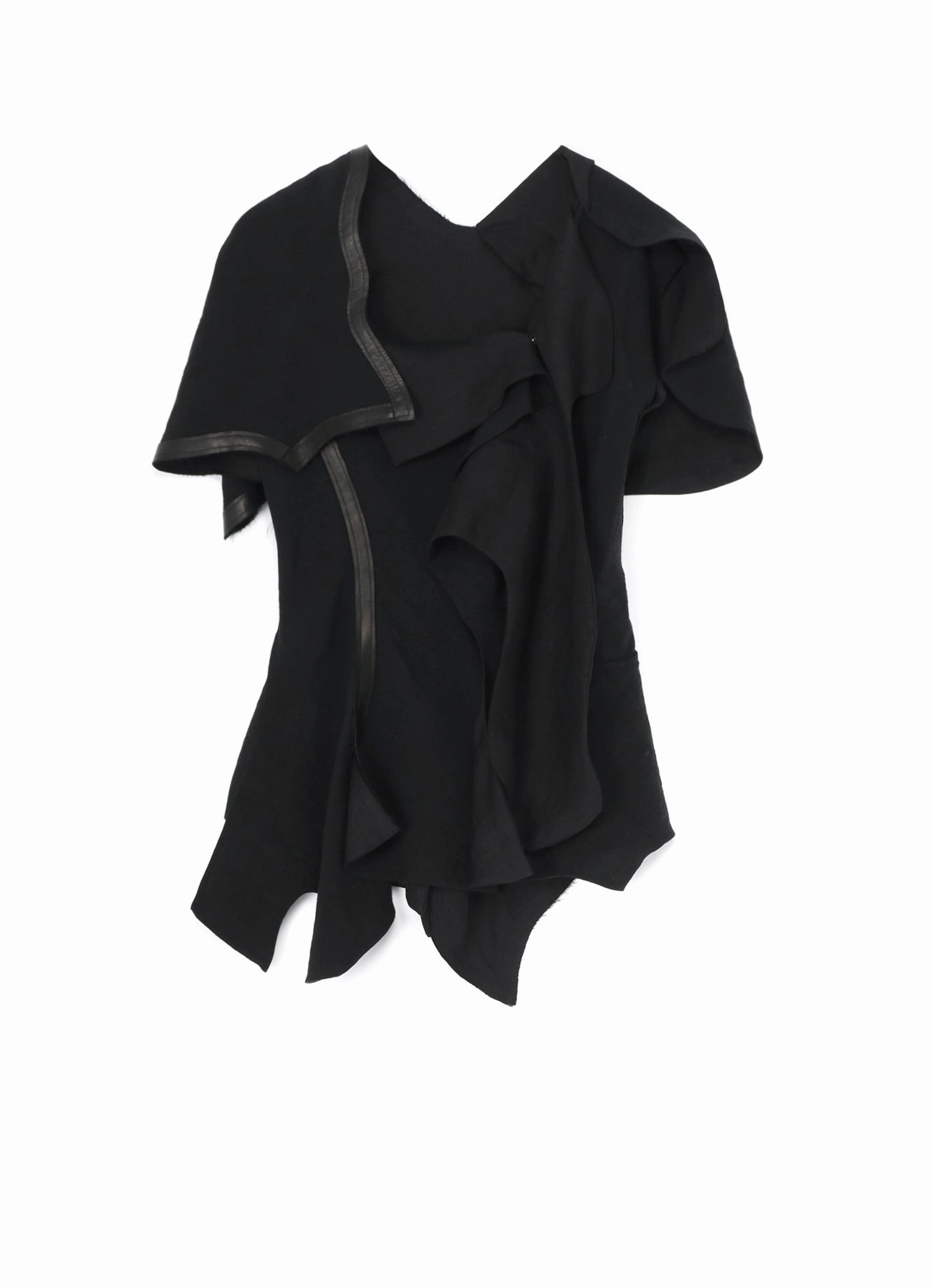 UNTWISTING LINEN CC BIAS CURVED CUT JACKET Laser Cut Perforations