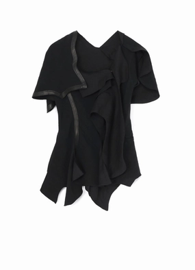 UNTWISTING LINEN CC BIAS CURVED CUT JACKET Laser Cut Perforations