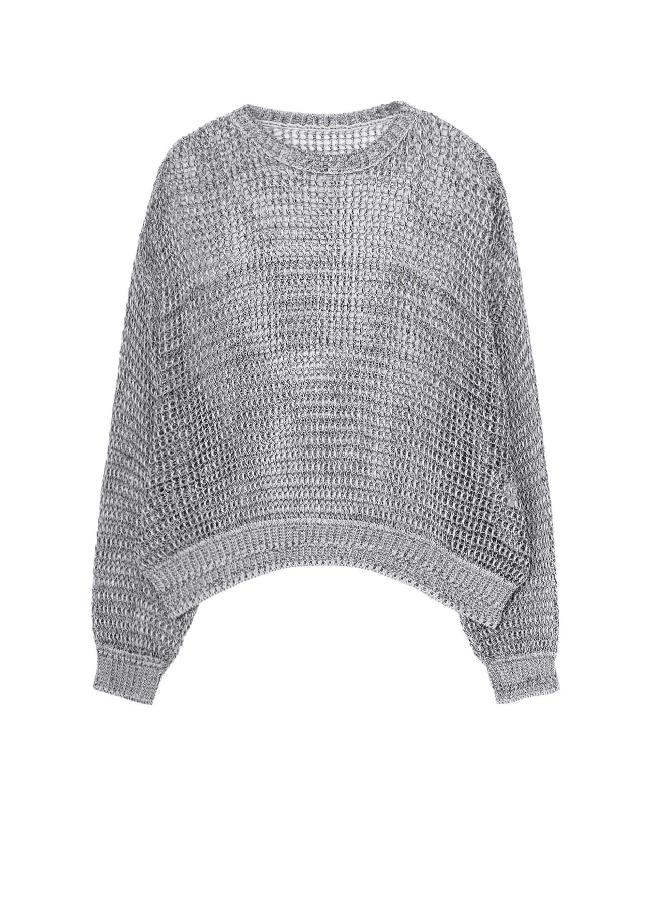 CODE YARN MESH CREW NECK KNIT BreathableKnit Fabric Breathable Merino Wool