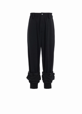 Transitional Style Elegance Glow POLYESTER SMOOTH DOUBLE HEM RIB PANTS