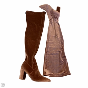 Boots Over-the-knee Heels By Smash Shoes In Bronze, Size: 10 Rugged Style No Pressure