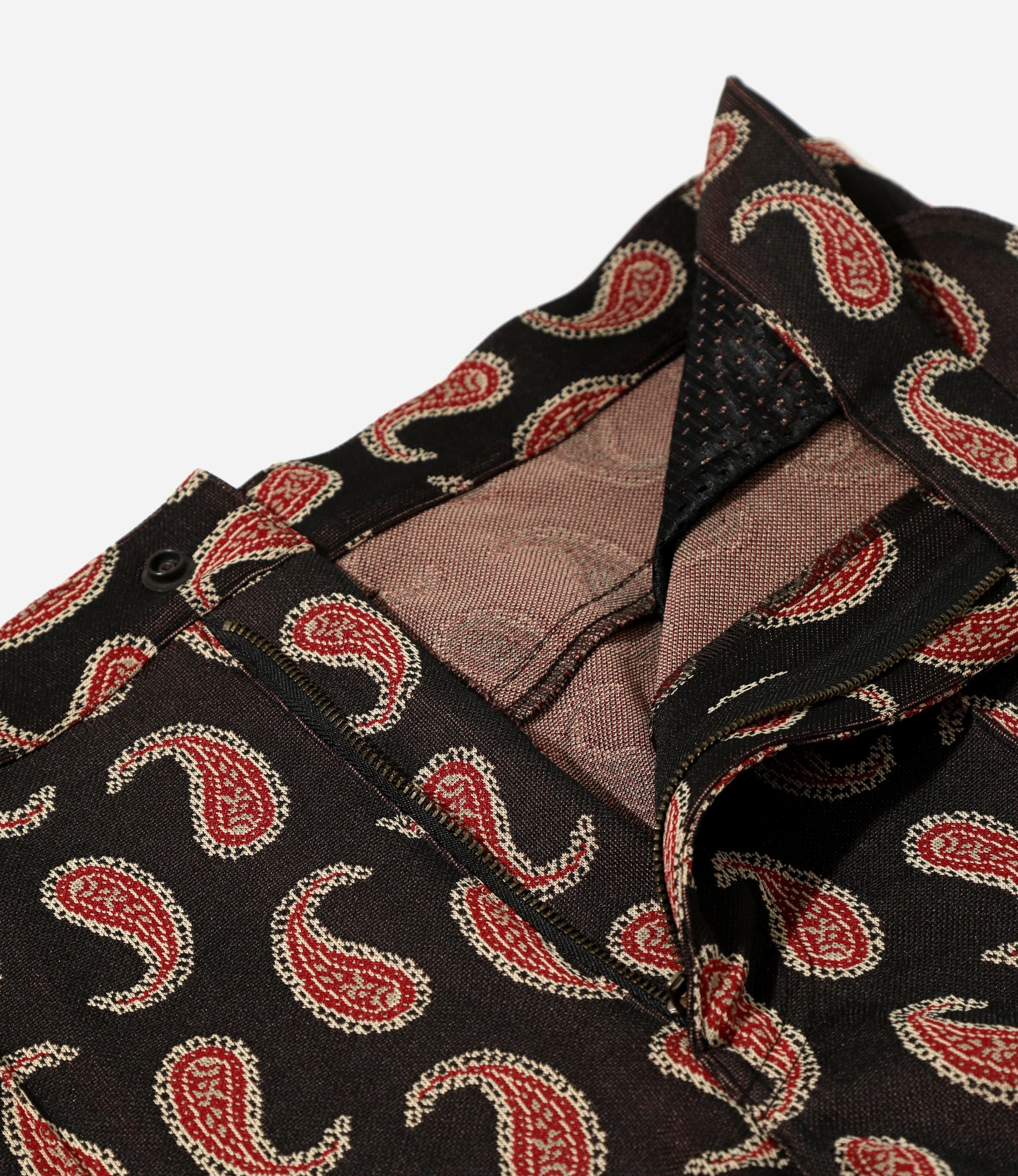 NonRestrictiveCut All Season Boot-Cut Jean ?C Paisley Jacquard Polyester