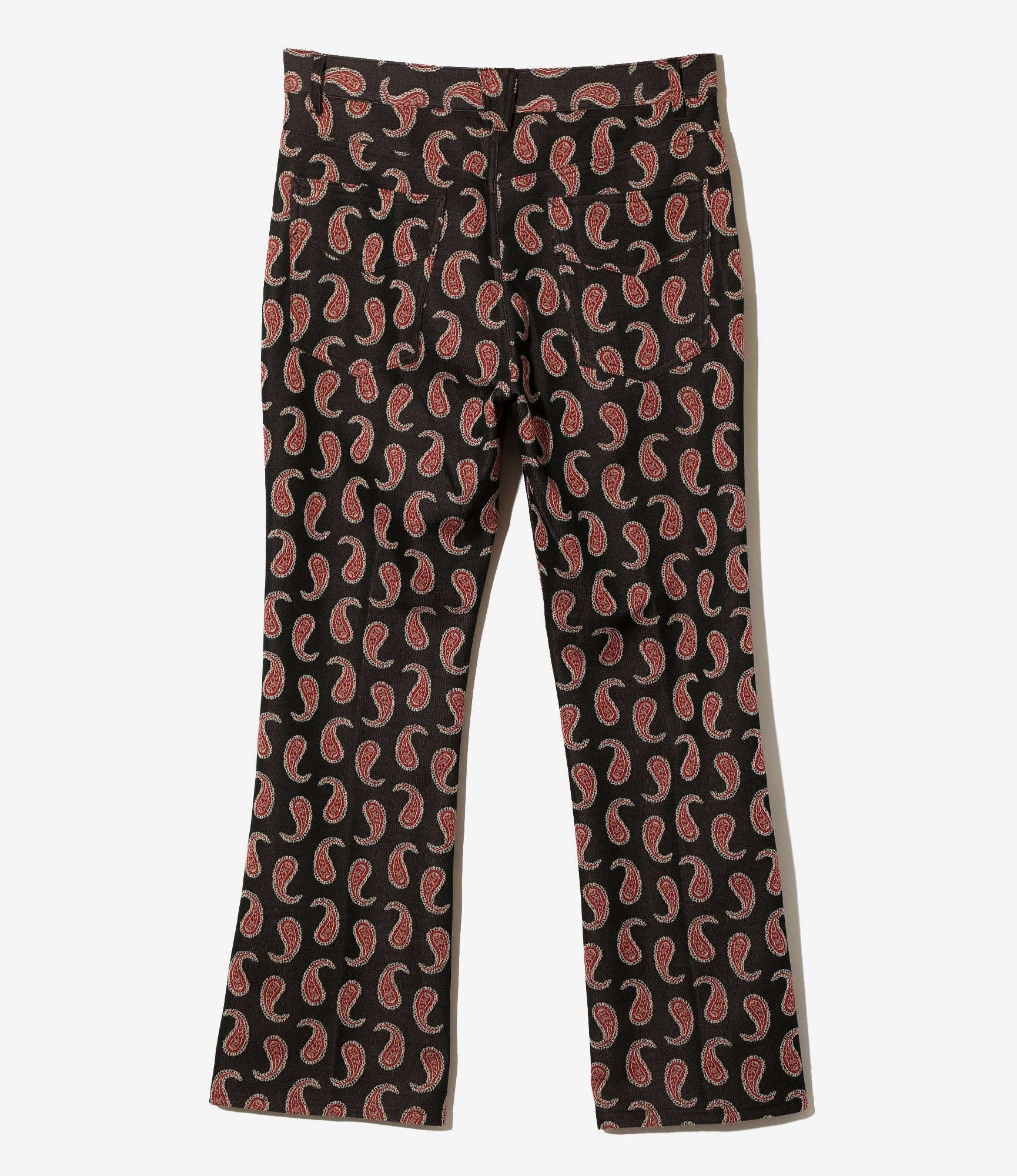 No Chafe Boot-Cut Jean ?C Paisley Jacquard Polyester