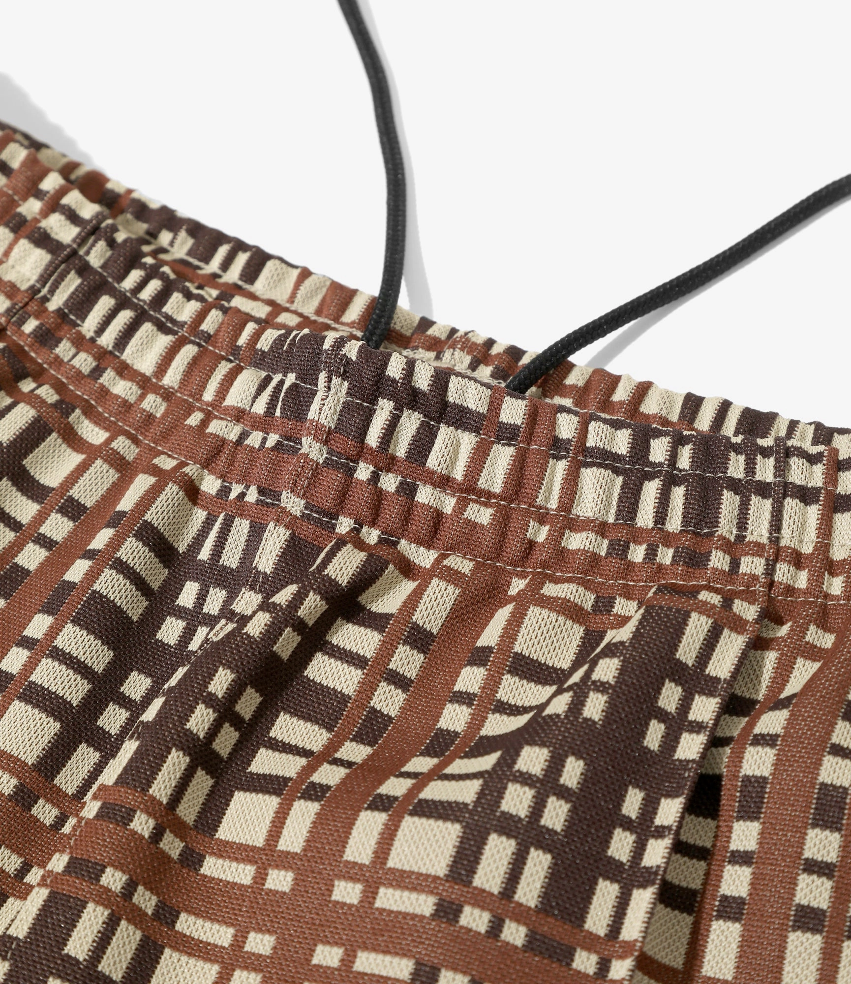 Track Pant ?C Taupe Plaid Jacquard Basic Stretch