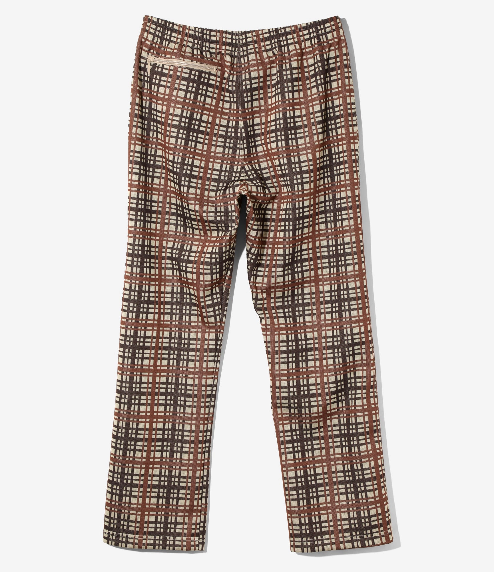 Track Pant ?C Taupe Plaid Jacquard Relaxed Wearable