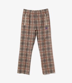 Breathable Layer Fit Utility Style Track Pant ?C Taupe Plaid Jacquard