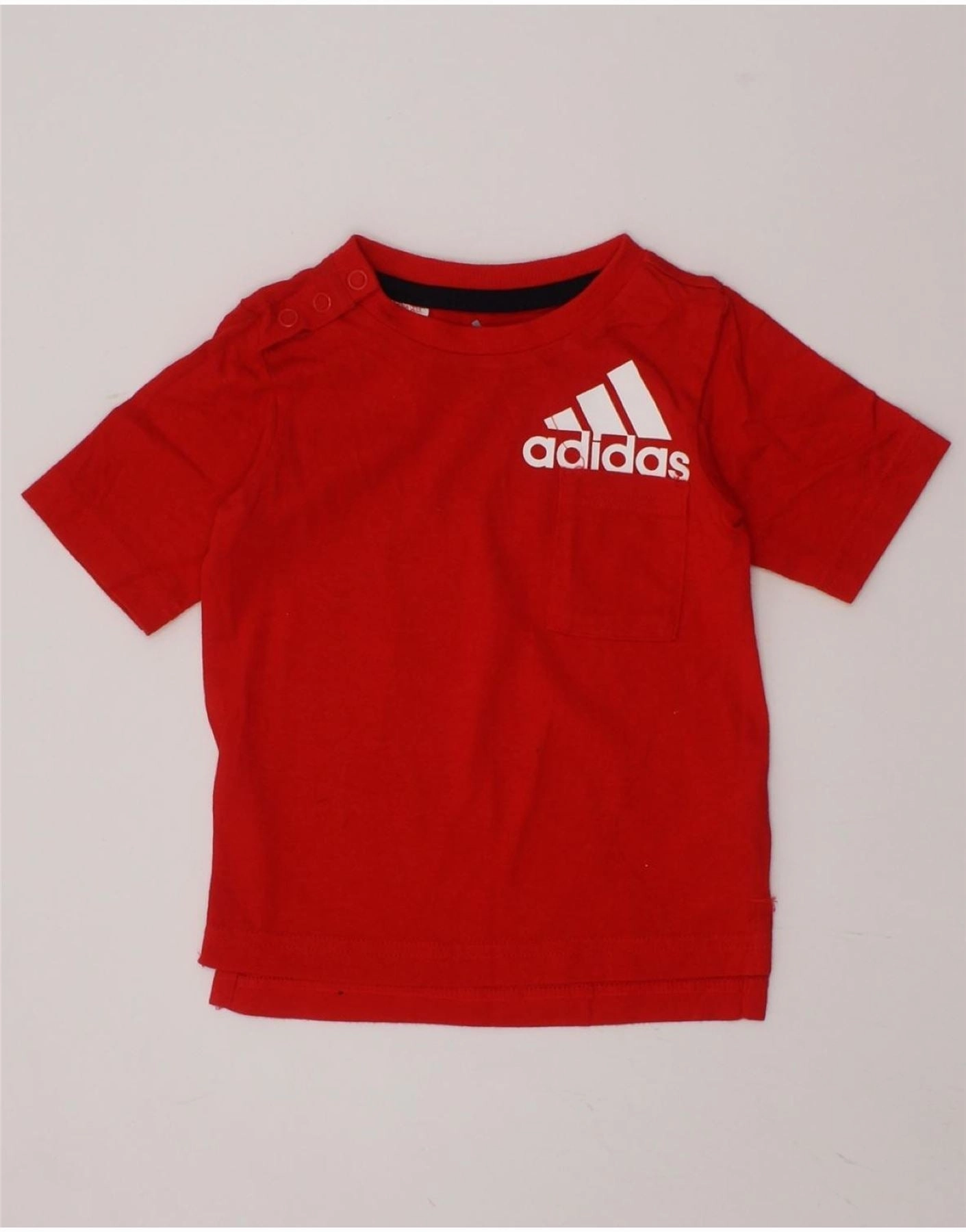 Matte Look ADIDAS Baby Boys Graphic T-Shirt Top 3-6 Months Red Cotton