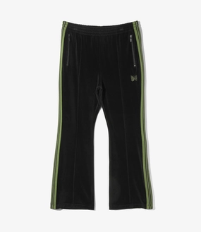 Boot-Cut Track Pant ?C Black Velour ReinforcedSeams Durable Fit