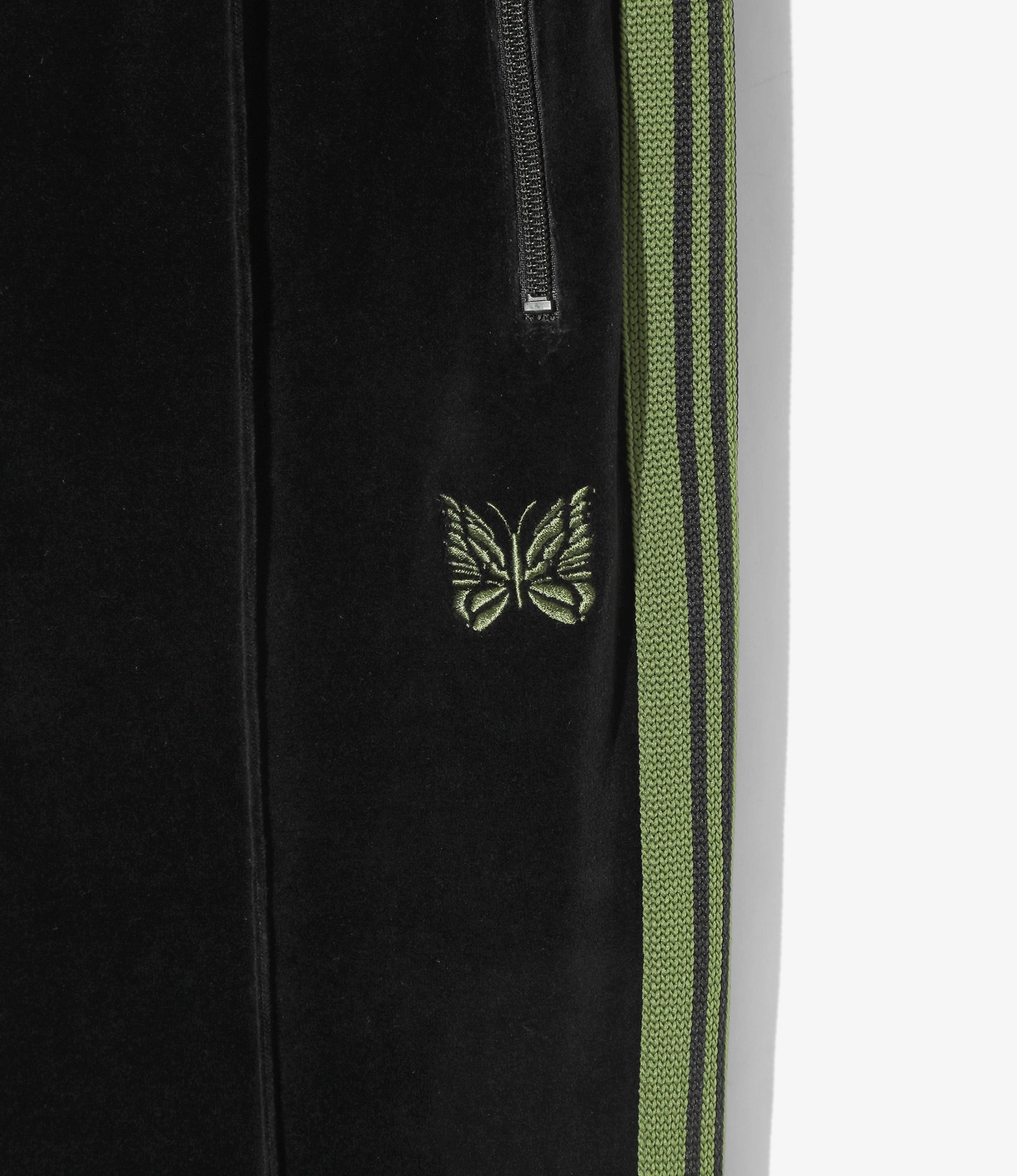 Boot-Cut Track Pant ?C Black Velour Comfy Motion