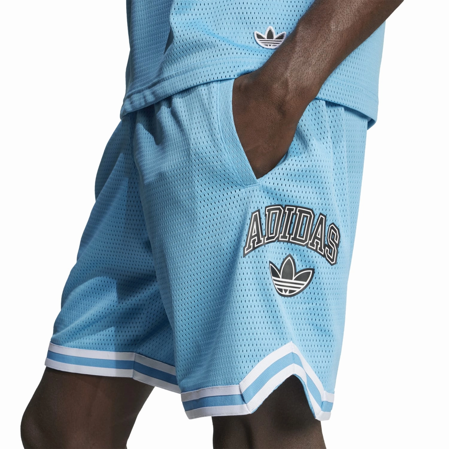 Varsity Basketball Short - Mens Belt loops Ventilated Panels