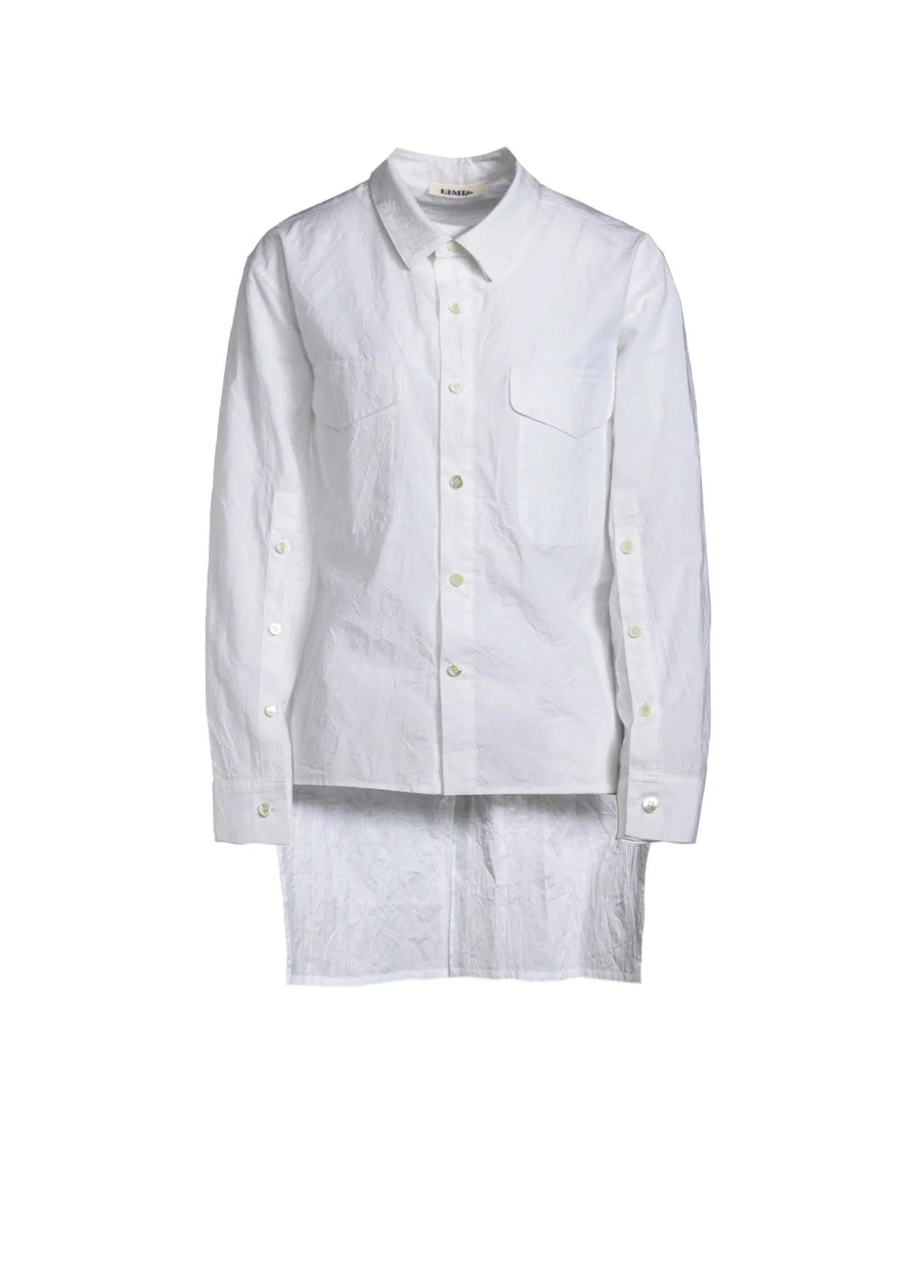 Contemporary Style WASHER TYPEWRITER LAYERED COLLAR SHIRT