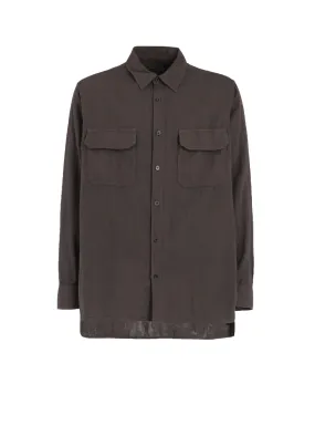 Stretchable Cloth Double Gauze Dual-Pocket Utility Shirt