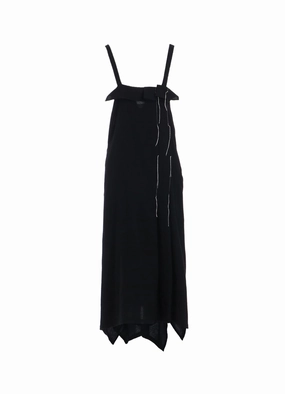 WOOL VIYELLA PLEATED SHOULDER STRAP DRESS Soft Gradient