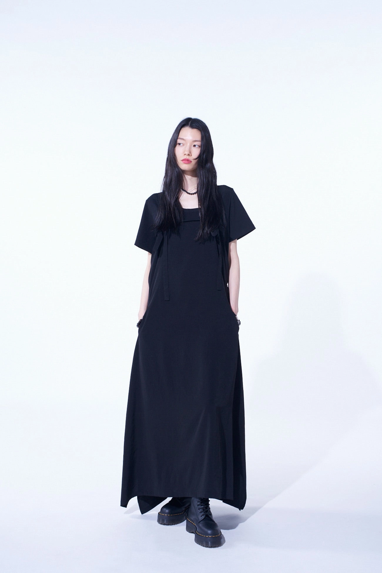 Wrinkle-Resistant CREPE de CHINE SALOPETTE SKIRT