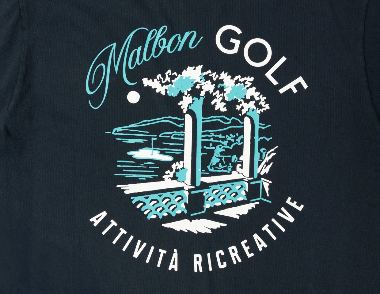 Malbon Recreation T-Shirt / Navy Rayon blend